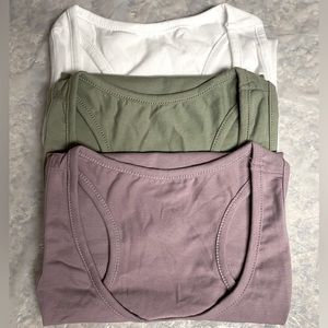 3 Piece Basic Crop Tank Tops Sleeveless Racerback Crop Top for Women